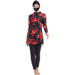 Conjunto de Dos Piezas Modestas para Mujer, Nuevo Estilo Profesional al por Mayor, Burkini Islámico con Cristales en la Parte Delantera, Ropa de Verano de Alta Calidad y Corte Alto - Product Image 1