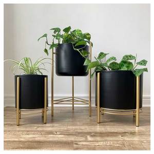 กระถางต้นไม้ทำมือแบบมีขาตั้งผู้ผลิตและส่งออกจากอินเดียดูทันสมัย - Product Image 3