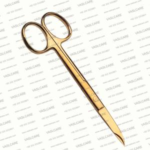 Tijeras de punto de sutura Premium de 14cm | Instrumento quirúrgico con revestimiento de titanio arcoíris con gancho delicado de Vaslcare - Product Image 6