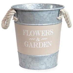 Macetas galvanizadas de Navidad rústicas, cubos de Navidad decorativos, maceta de Metal de Navidad, decoración de flores de granja, decoración del hogar - Product Image 1