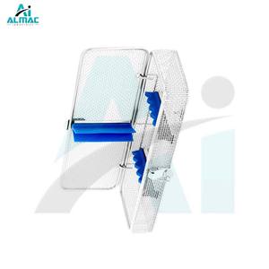 ALMAC Small Instrument Basket for Ophthalmology Protective <b>Silicone</b> <b>Mat</b> Prevents Tool Movement Autoclave Manual CE Certified - Product Image 4