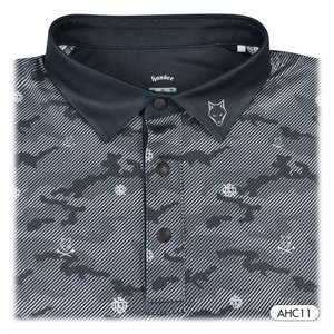 Handee Men's Camo Black Quick Dry 100% Polyester Golf Shirts - Product Image 3
