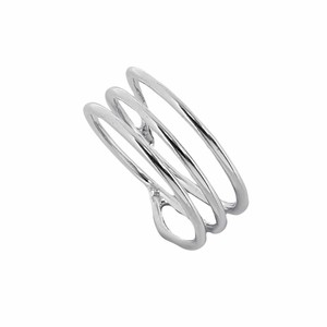 Triplo anello in argento placcato oro 18K alla moda stile Eternity con intarsio di animali alla moda gioielli religiosi per bambini - Product Image 1