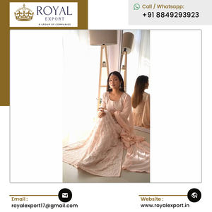 Dernier arrivage créateur de mode de luxe Set de palazzo en fausse georgette Kurti avec broderie à prix compétitif - Product Image 3