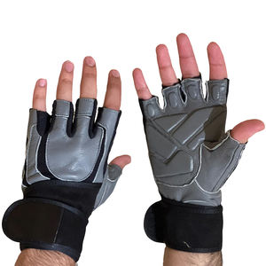 Gants de levage légers en cuir de mouton véritable sur mesure de haute qualité pour la salle de sport et le cyclisme unisexe respirant antidérapant - Product Image 2