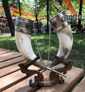 Cornes à boire personnalisées de la meilleure qualité, style Viking, pour mariage religieux, cadeau d'anniversaire pour témoin, gravées, polies, écologiques - Product Image 6