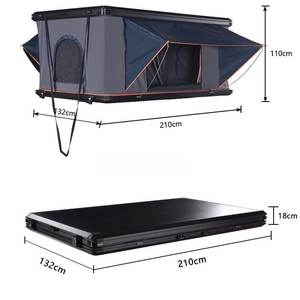 Tente de toit pop-up toutes saisons 1-3 personnes, imperméable, en polyester et alliage d'aluminium, pour le <span class=keywords><strong>camping</strong></span> en plein air toute l'année - Product Image 6