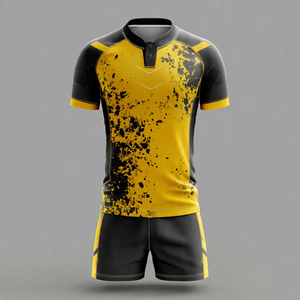 Customized Printed Rugby Uniform Playing Training Football Jersey Tops Football <b>Running</b> Shorts Sets - Product Image 6