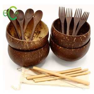 Cuencos de coco de material natural de alta calidad y precio barato Tazón de cáscara de coco al por mayor Tazón de coco de Vietnam - Product Image 3