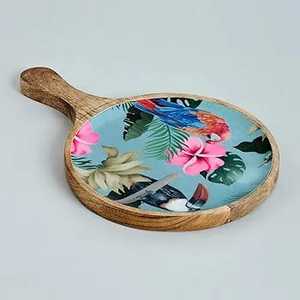 Plats de service jetables Assiettes en bois pour fêtes Collations et sucreries Plats sûrs - Product Image 1