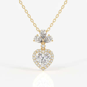 จี้เพชรทรงหัวใจเพาะเลี้ยงในห้องปฏิบัติการ ทอง 14K เครื่องประดับแฟชั่นพร้อมเสน่ห์ระดับพรีเมียม - Product Image 1