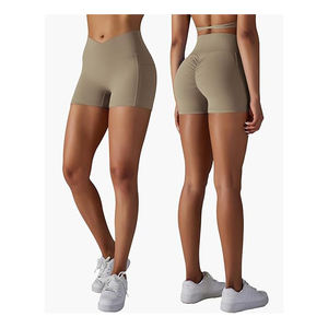 Short de yoga extensible en spandex actif pour la salle de sport, compression avec poches latérales, meilleur short de yoga extensible - Product Image 5