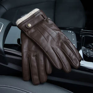 Wholesale Excellent Quality <b>Men</b> Winter <b>Thermal</b> <b>Gloves</b> Needle Detection Soft PU Full-Finger Design Adjustable Cycling CARE MASTER - Product Image 3