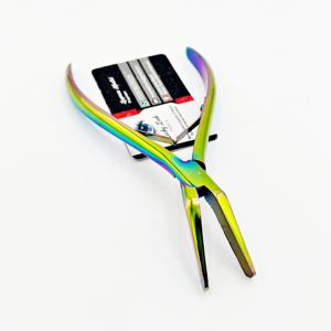 Pro-Bond Logo personnalisé Micro anneaux liens perles en acier inoxydable pince d'extension de cheveux pointe courbée arc-en-ciel Plasma outils d'extension de cheveux - Product Image 3