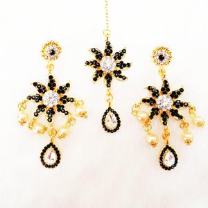 Luxury Color Bridal Necklace Earring Set Women Crystal Rhinestone Flower Design Vintage Wedding Engagement Party <b>Gift</b> Jewelry - Product Image 2