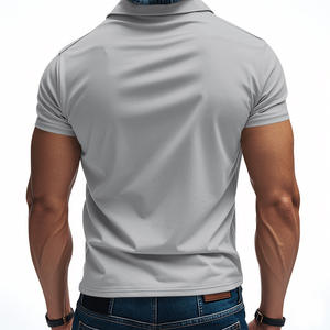 Camisas de golf atléticas de secado rápido de rendimiento para hombres de alta calidad, camisetas de manga corta informales transpirables para camisetas de polo de verano - Product Image 2