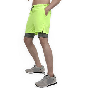 Pantalones cortos de doble capa para hombre de fabricación profesional, pantalones cortos ligeros para correr para hombre con bolsillos laterales - Product Image 5