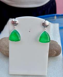 Péridot cristal 925 argent Sterling boucle d'oreille pierre précieuse péridot argent boucle d'oreille femmes boucle d'oreille péridot bijoux - Product Image 5