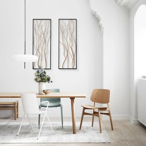 Elegante escultura colgante de pared de hierro para el hogar, sala de estar, dormitorio, Panel de pared Interior artístico moderno - Product Image 1