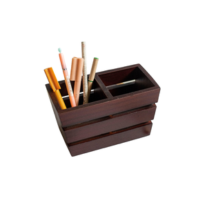 Nuevo diseño de madera de mango, portalápices de la mayoría de la calidad, uso para escritorio de libros de oficina y organizador de escritorio escolar, soporte de lápiz de papelería de madera - Product Image 3