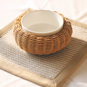 Tendance chaude bol de nourriture pour animaux de compagnie naturel tissé à la main de qualité supérieure beaux bols d'alimentation en rotin écologiques pour chats - Product Image 3