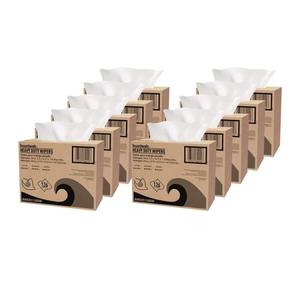 Tabla de surf de 9.75 pulgadas X 16.75 pulgadas Toallitas Hidroespunadas de 1 Capa - Blancas, Nuevas, para Limpieza Manual, 126 por Caja, 10 Cajas por Cartón - Product Image 2