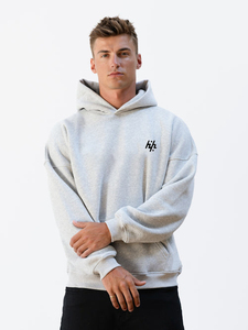 Sweat à capuche homme surdimensionné poids lourd coton sweat à capuche personnalisé tricoté blanc pull sweat goutte épaule Streetwear - Product Image 2