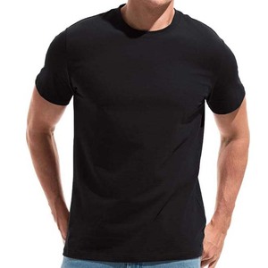 เสื้อยืดแขนสั้นผู้ชายสีดำคอกลมผ้าฝ้าย100% โลโก้กำหนดเอง OEM ลำลองฤดูร้อน - Product Image 2