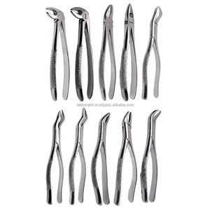 Fórceps Dentales Manuales Reutilizables de Alta Resistencia, Fresas de Carburo, Acero Inoxidable, Agarre Ergonómico, Instrumentos de Extracción Oral con Certificación CE - Product Image 1