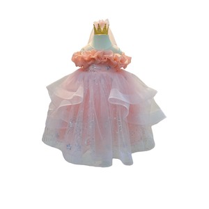 Vendedor superior, vestido de princesa multicapa con lentejuelas, fiesta de cumpleaños temática para niños, otras ocasiones especiales, compatible con ODM/OEM - Product Image 1