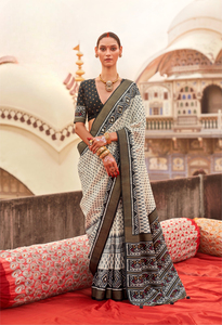 ผ้าไหมพิมพ์ลายสำหรับผู้หญิงผ้าส่าหรีจาก kreshva parameshvari PV - Product Image 3