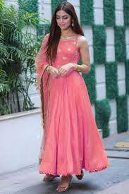 Trajes de Salwar Kameez de lujo para mujeres pakistaníes indias Georgette bordado trabajo largo Sari vestido de césped para colección de bodas - Product Image 5
