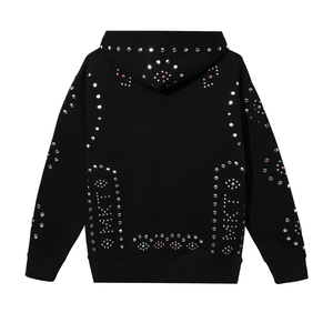 เสื้อฮู้ดแบบครอปและเสื้อสเวตเตอร์แบบครอปประดับพลอยเทียมพิมพ์ลายแบบยูนิเซ็กส์สินค้ามาใหม่ - Product Image 2