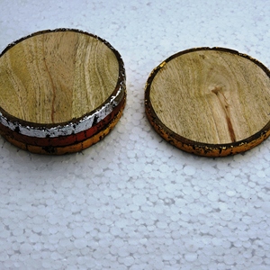 Posavasos de piedra de partículas brillantes amarillentas Mat Pad Producto hecho a mano de alta calidad - Product Image 3