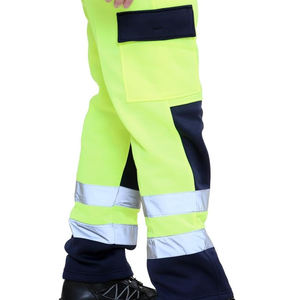 Pantalones de seguridad para el trabajo altamente recomendados Pantalones de poliéster de invierno con cinta reflectante de dos colores Logotipo personalizable Pantalones de alta visibilidad - Product Image 4