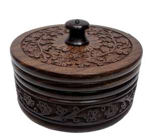 Caja de madera Chapati, cazuela de lujo hecha a mano con estilo clásico, artículos de cocina decorativos para el hogar, caja de madera Roti - Product Image 2