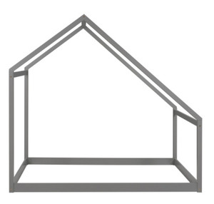 Modern Single <b>Bed</b>-Solid Wood Floor <b>Bed</b> with Storage and House-Shaped Frame for Boys and Girls OEM ODM - Product Image 2