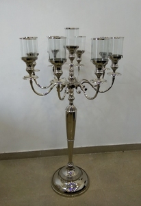 Candélabre décoratif à 5 bras pour la décoration de la maison et du mariage Candélabre de mariage fantaisie en aluminium enduit de poudre Pièce maîtresse pour la maison - Product Image 4