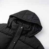 Manteau matelassé mi-long à capuche pour femme, chaud et décontracté, style doudoune, pour la vente en gros, modèle 016
