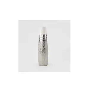 독특한 컬렉션 전기 니켈 도금 양각 마감 가정 장식용 알루미늄 꽃병 저렴한 가격에 가능