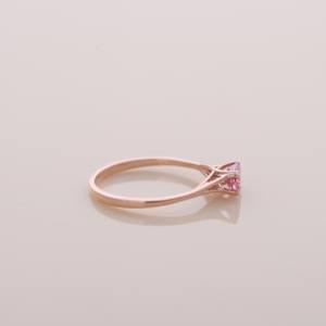 IGI Certified Oval Cut Pink Lab Grown Diamond <b>Solitaire</b> Engagement-Wedding <b>Ring</b> in Solid 925 Sterling <b>Silver</b> - Product Image 5