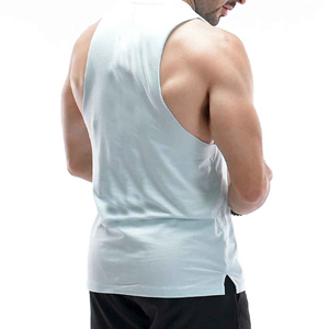 100% Cotton Casual Knitted Men's Tank Top Eco-Friendly Quick Dry Breathable Lightweight Fitness Wear Custom <b>Logo</b> Customized - Product Image 4