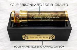 Caleidoscopio Náutico Hecho a Mano, Único, Vintage, Negro, para Niños, Caja de Madera Personalizada de Diseño, Regalo de Cumpleaños o Navidad - Product Image 2