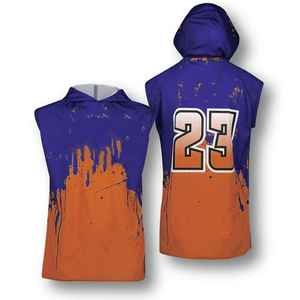 Full Sublimation <b>Sleeveless</b> <b>Hoodie</b> for <b>Men</b> with Custom Design Printing Durable Polyester Fabric for Casual and Team Apparel - Product Image 6