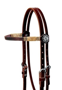 Nouvelle arrivée en cuir véritable Headstall Western Horse Bride Horse Tack en cuir Western Headstall Cowboy Western Horse Tack Set - Product Image 3