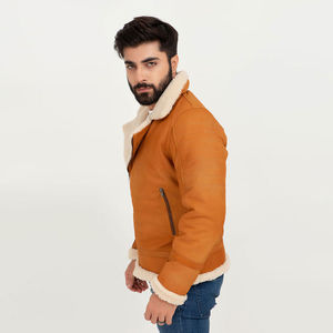 Diseño personalizado High Street Hombres Chaqueta de cuero 2025 Impermeable a prueba de viento al aire libre Heavyweight Front Logo Servicio OEM - Product Image 3