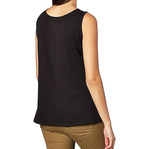 Venta al por mayor sin mangas para mujer camiseta sin mangas de material de algodón elegante moda de verano ropa corta diseño personalizado y Impresión de logotipo - Product Image 3