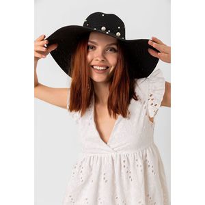 Black Pearl Wide Straw <b>Hat</b> Hsr2069 - Black5 - Product Image 6