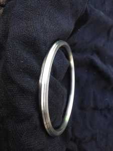 Round Ridged <b>Bracelets</b> Kada <b>Stainless</b> <b>Steel</b> Cuff <b>Bracelet</b> Polished for Men - Product Image 2