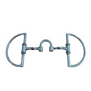 Mors en caoutchouc D BITS avec port de taille 1.1/2' pour chevaux - Product Image 3